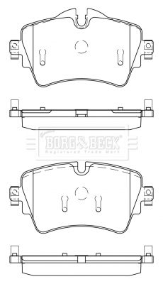 BORG & BECK Комплект тормозных колодок, дисковый тормоз BBP2526